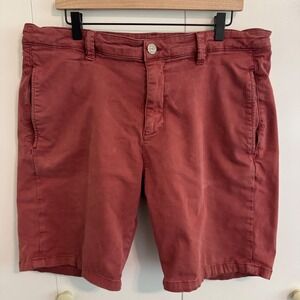 Mavi Simon Mens Brick Red Chino Shorts Size 36 Stretch Cotton ASU10033